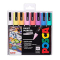 Uni POSCA Marker Pen PC-5M Medium Set of 8 Pastels